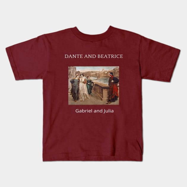 Dante and Beatrice Kids T-Shirt by HMTC